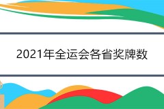 2021年全运会各省奖牌数一览（金银铜及总奖牌数）