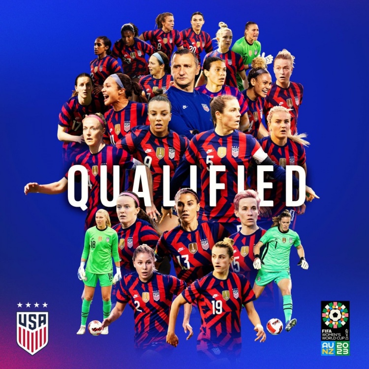 美国女足晋级2023年女足世界杯，成为第12支获得参赛资格的球队