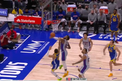 NBA常规赛勇士105-102险胜活塞 普尔32分