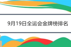 9月19日全运会金牌榜排名 山东1金之差落居第二总奖牌榜仍第一