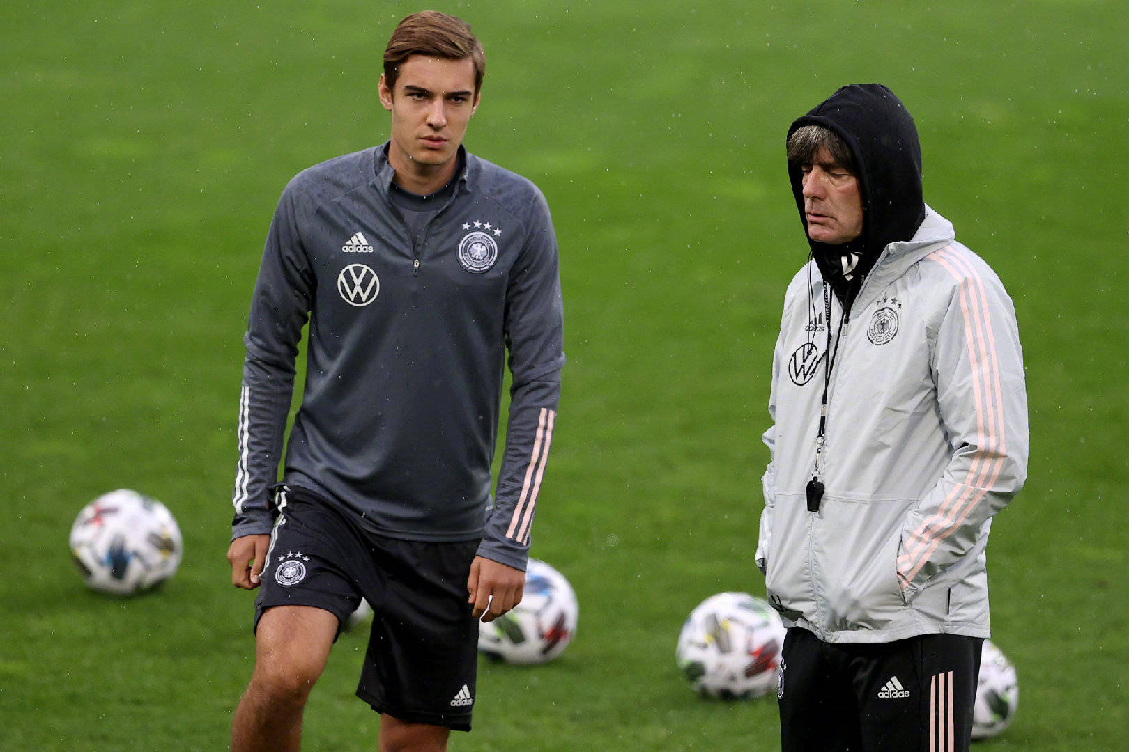 德国队全体将士正在集训，球队备战接下来的热身赛与欧国联比赛