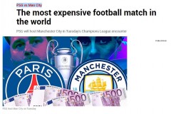 巴黎vs曼城：总身价达到20亿欧的世界最昂贵足球比赛