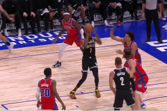 nba篮网96-90险胜活塞获4连胜 杜兰特29分哈登13分三双 康宁汉姆17分