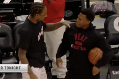 NBA常规赛热火107-104险胜公牛 德罗赞28分巴特勒18分