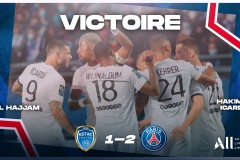 法国巴黎圣日耳曼2-1逆转特鲁瓦特首胜阿什拉夫功勋伊卡尔迪破门