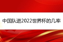 中国进入2022年世界杯的机会大吗？1个案例 100% 2个低概率