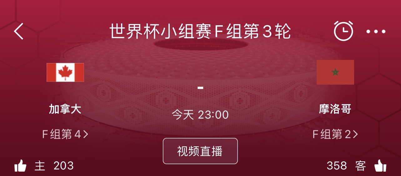 加拿大vs摩洛哥首发身价对比：1.086亿欧PK1.9亿欧