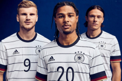 2020-2021欧洲杯德国队主场球衣 手绘条纹致敬街头风格