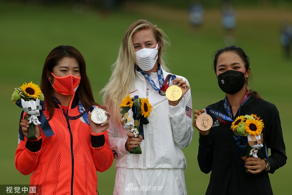 奥运会女子高尔夫颁奖仪式