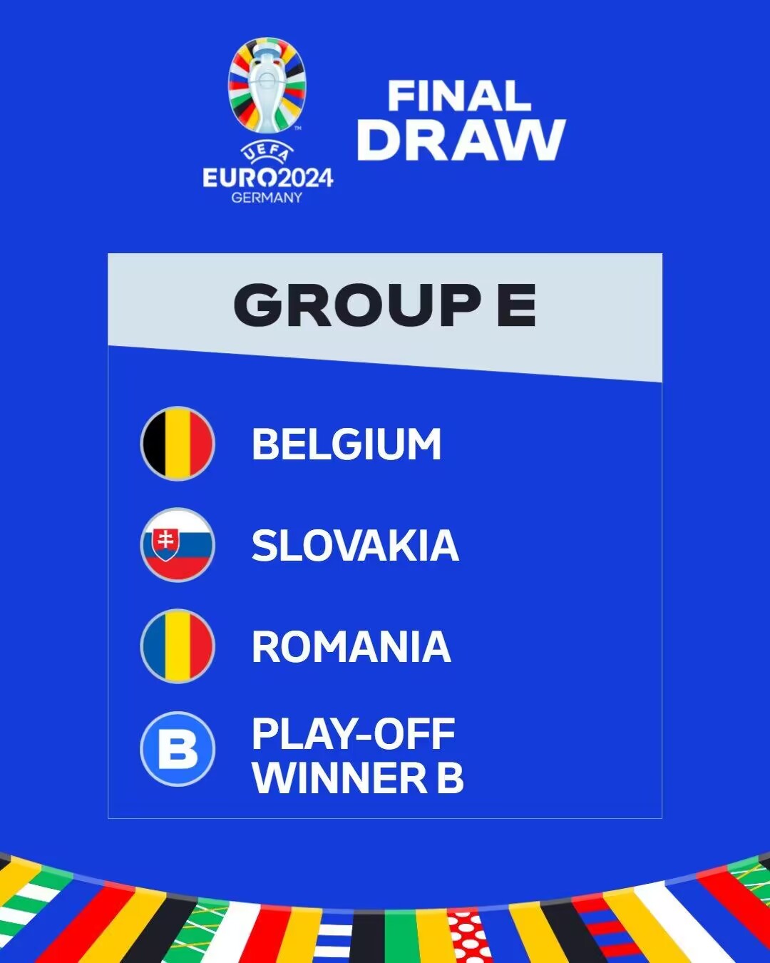 欧洲杯E组：比利时、斯洛伐克、罗马