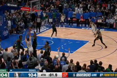 NBA常规赛独行侠107-104击败凯尔特人 东契奇33分0.6秒三分绝杀