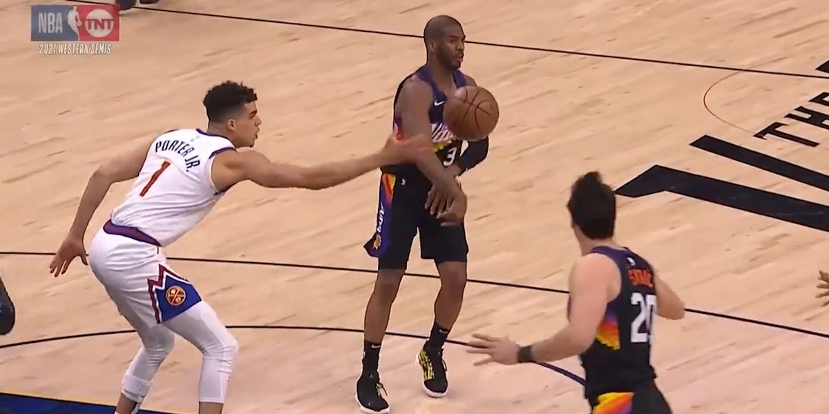 6月10日 NBA最佳五球巴顿的大帽子卡梅伦约翰逊保罗没有看人们的精彩传球