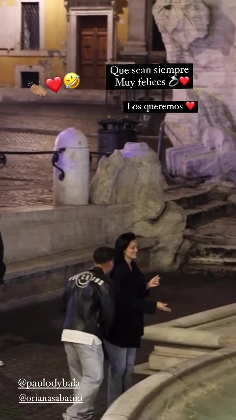 幸福瞬间！帕雷德斯分享视频，现场见证迪巴拉向女友求婚