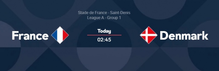 法国vs丹麦首发：姆巴佩、本泽马搭档锋线，格子、琼阿梅尼出战