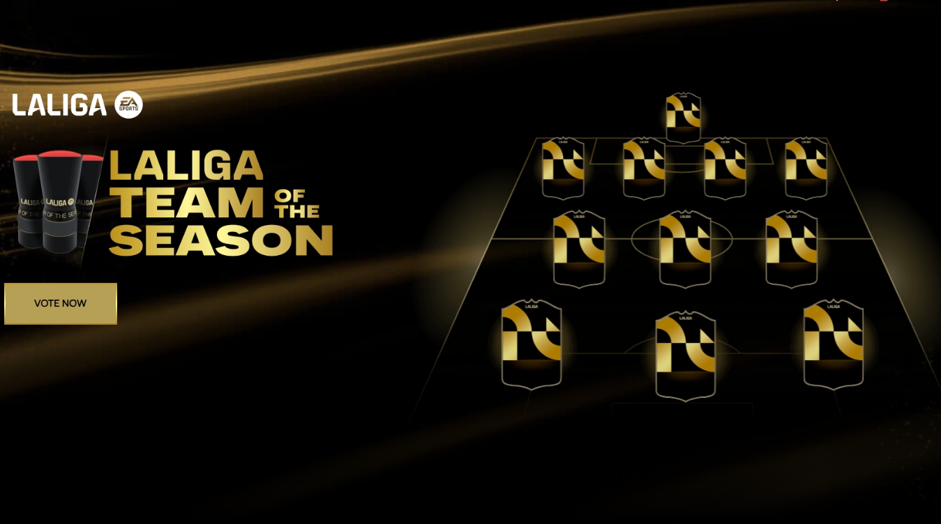 西甲赛季最佳阵容提名：皇马8将入选