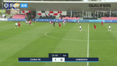 U17国足快速反击得手！蒯纪闻突破传球，黄开俊抽射远角得手