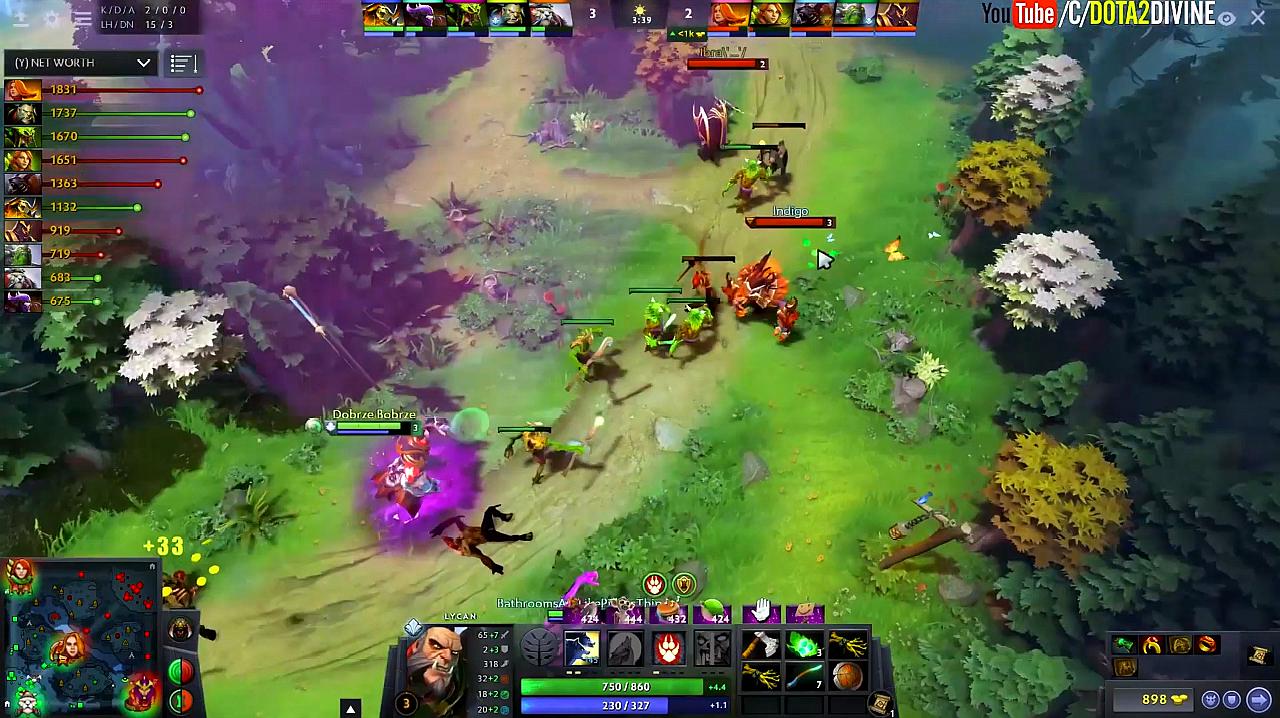 DOTA2 速推流狼人 12分钟打出GG