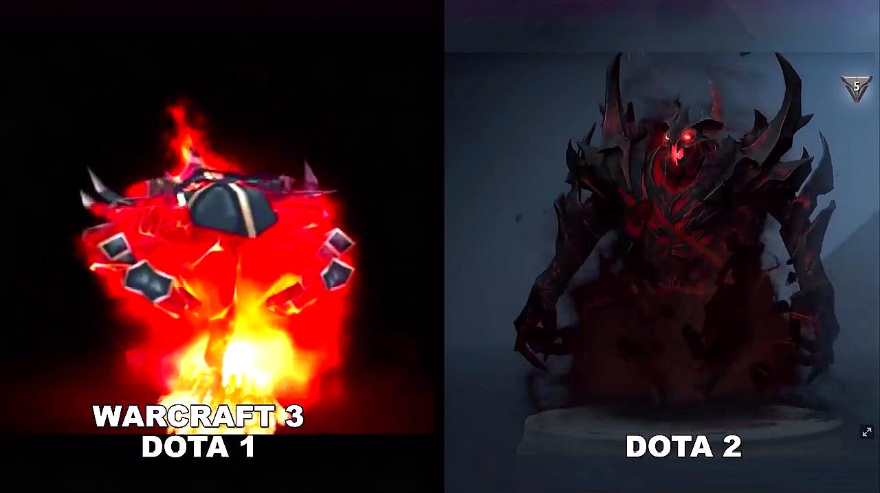 dota1和dota2英雄对比图，老玩家还记得当年的英雄么？