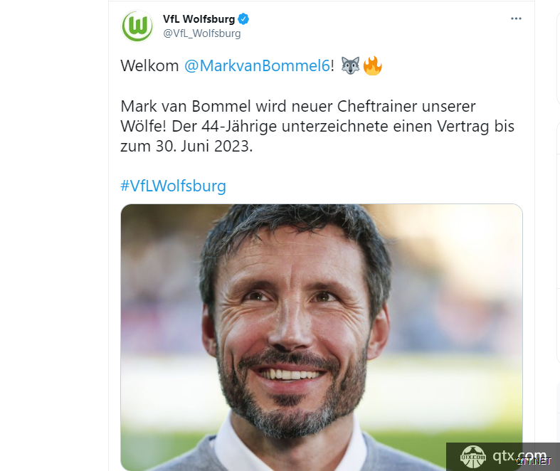 范博梅尔与沃尔夫斯堡签约两年