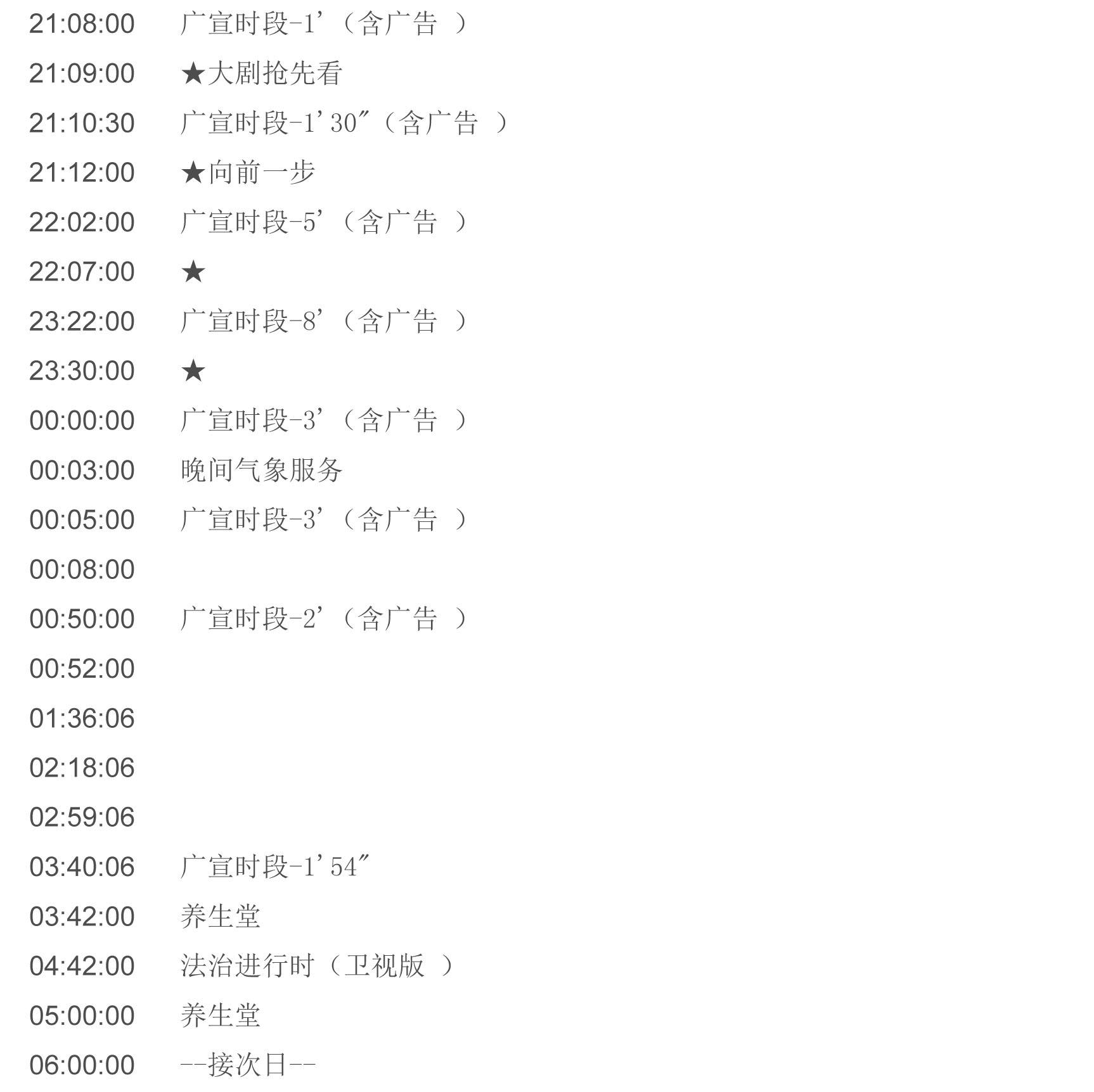 北京卫视节目表「北京卫视节目表全部节目单」