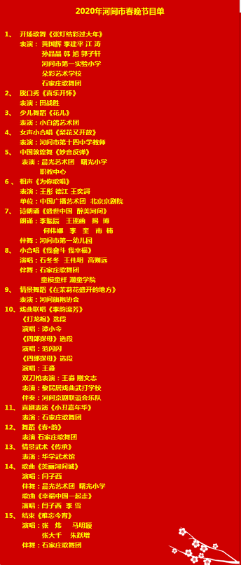辽视春晚2020节目单「2030年辽视春晚节目单」