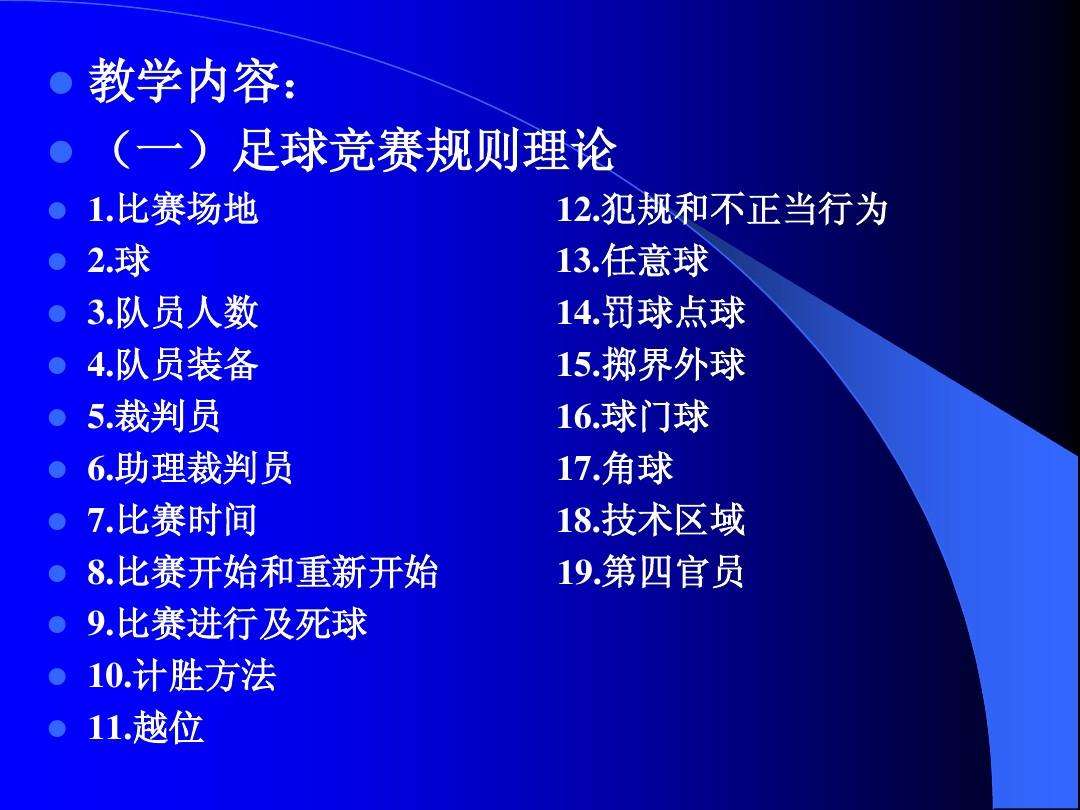 足球规则「足球规则简介」