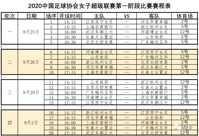 中国足球赛程，中国足球赛程时间