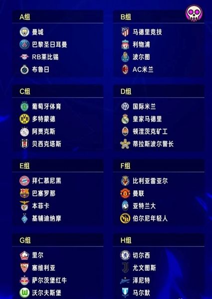 欧冠赛程表，2021欧冠赛程表