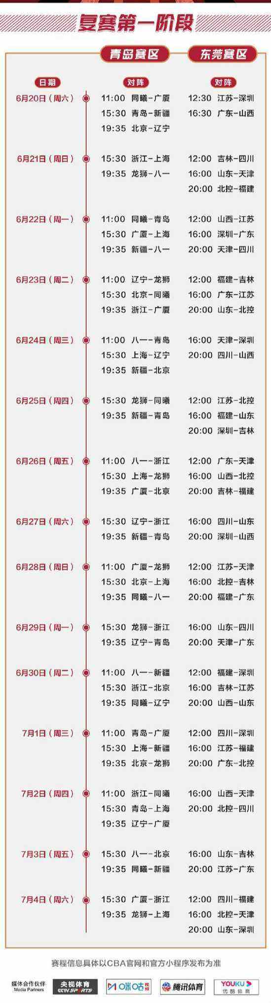 cba季后赛赛程时间表，cba季后赛赛程时间表出炉2019