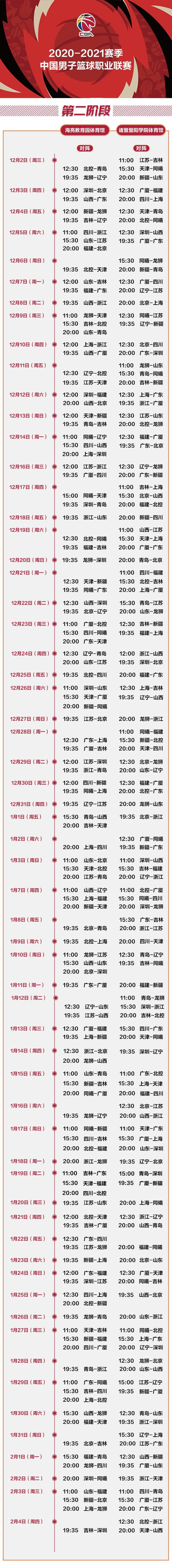 cba赛程直播，cba赛程直播广东体育