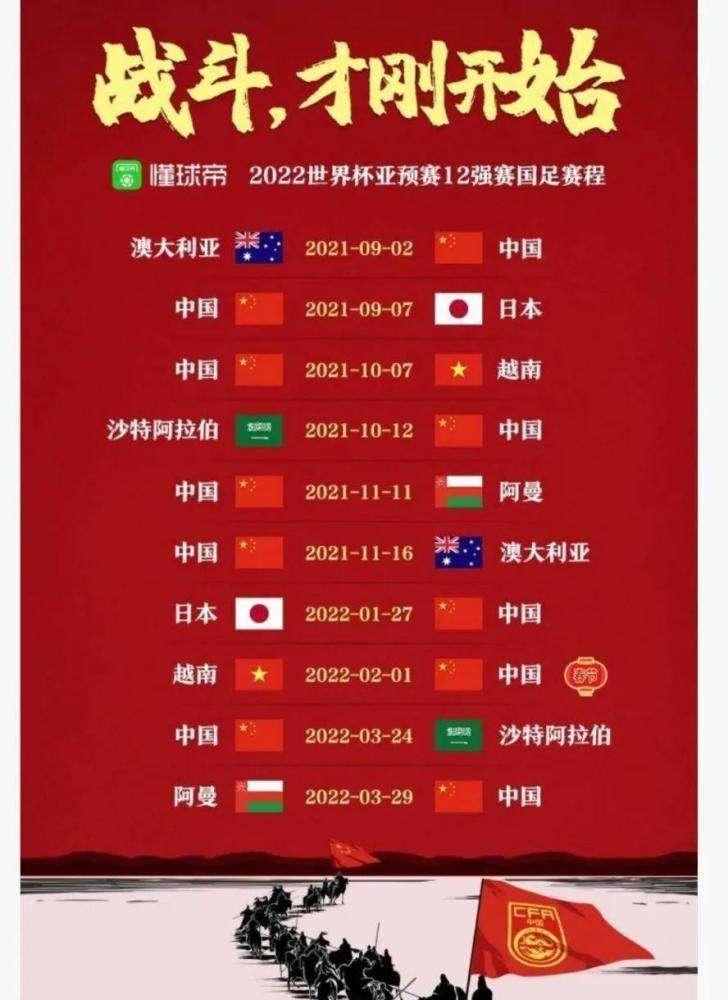 国足世界杯预选赛赛程，2018年国足世界杯预选赛