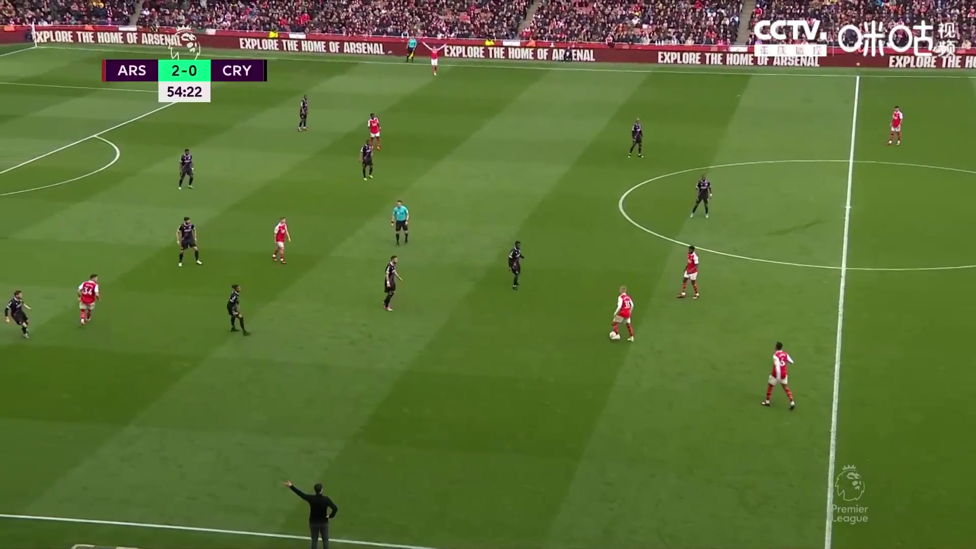 阿森纳3-0领先！扎卡门前捅射破门建功