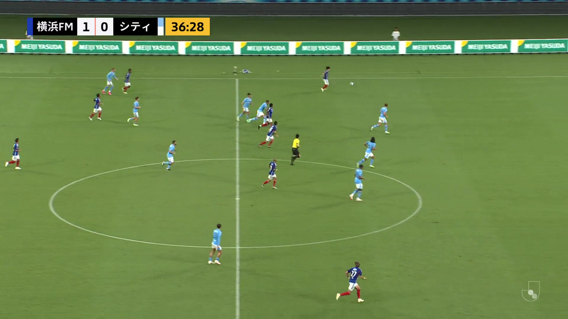 曼城0-2落后！松原健单刀轻松推射破门