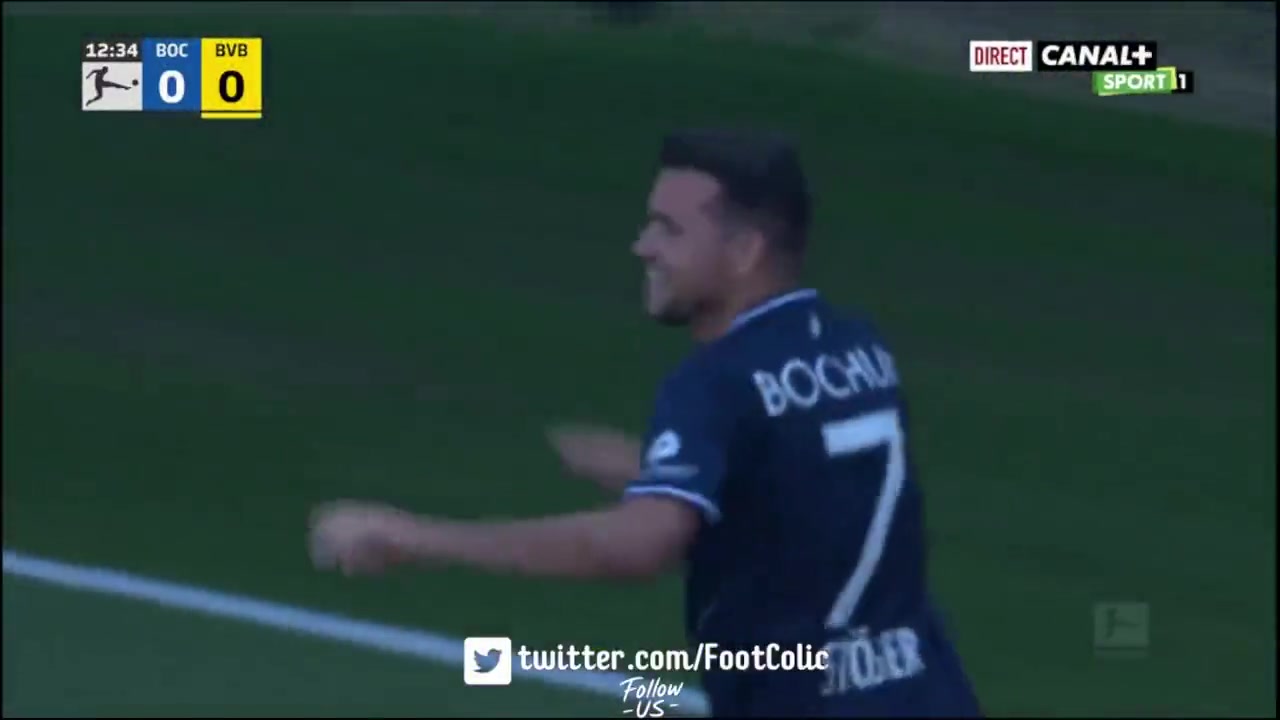 斯托格禁区内劲射破门，波鸿1-0领先多特蒙德