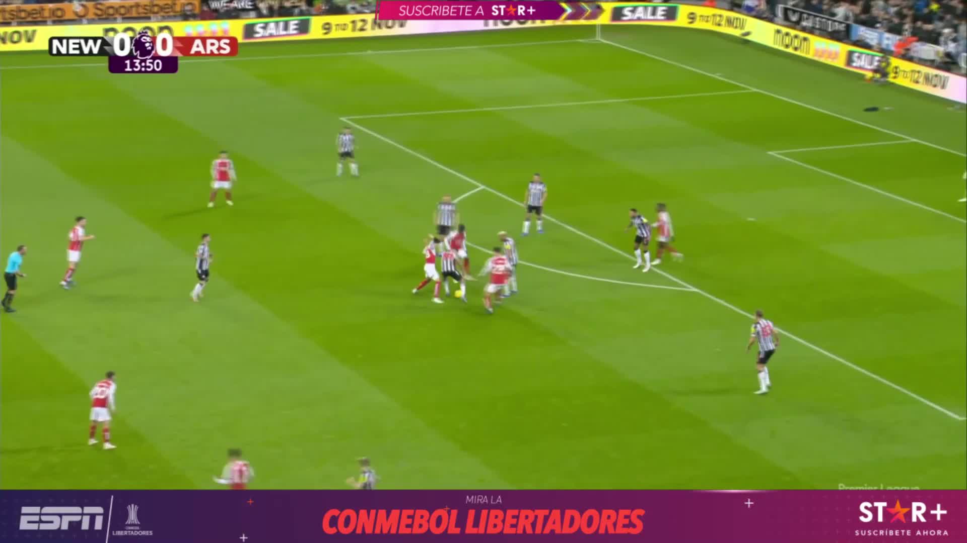 【集锦】英超-戈登破门引争议吉马良斯肘击未判 纽卡1-0阿森纳