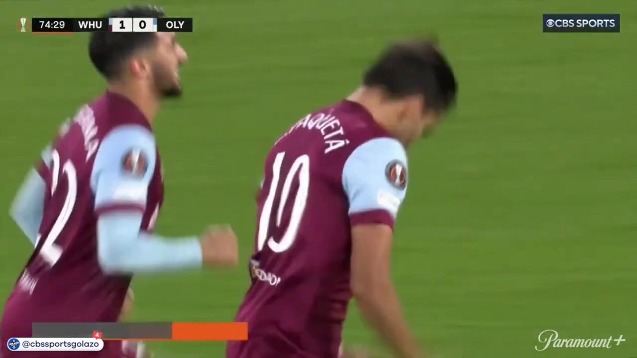 【集锦】欧联杯-帕奎塔攻入制胜球 西汉姆1-0奥林匹亚科斯