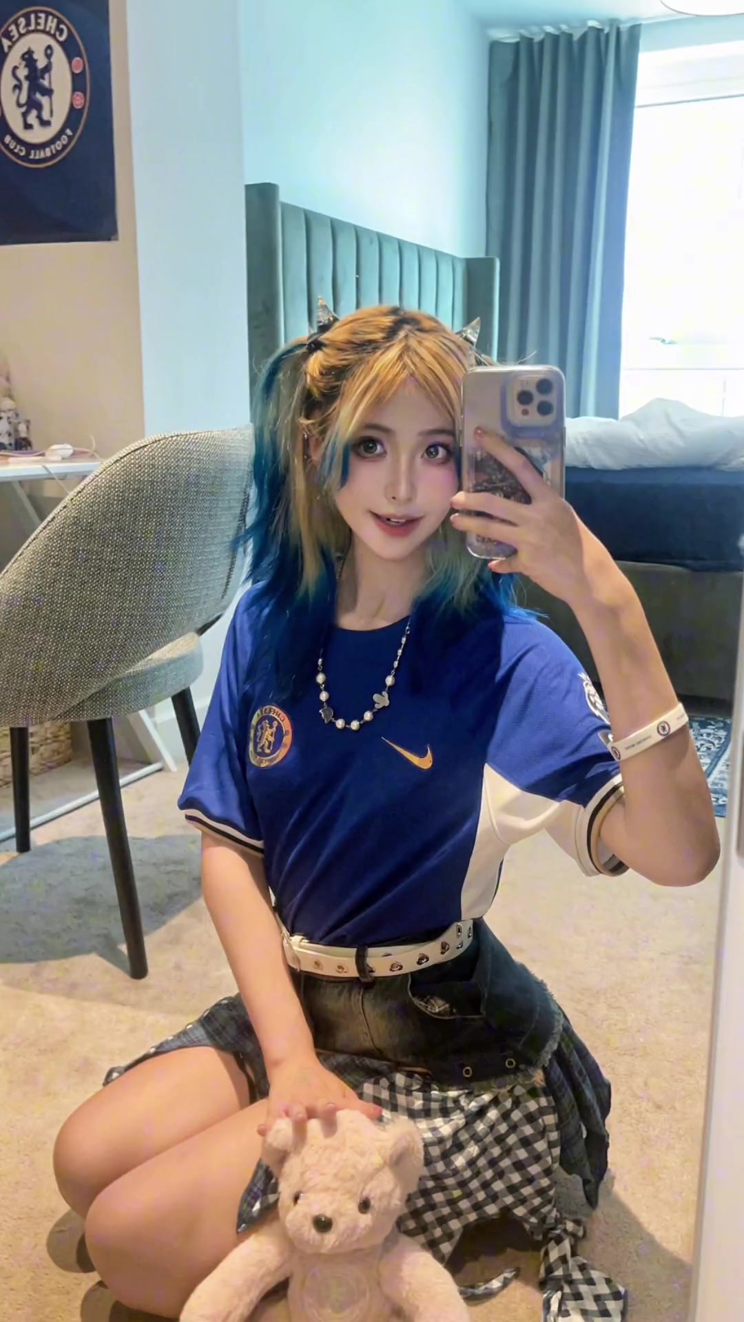原来切尔西女球迷的颜值才是一流啊